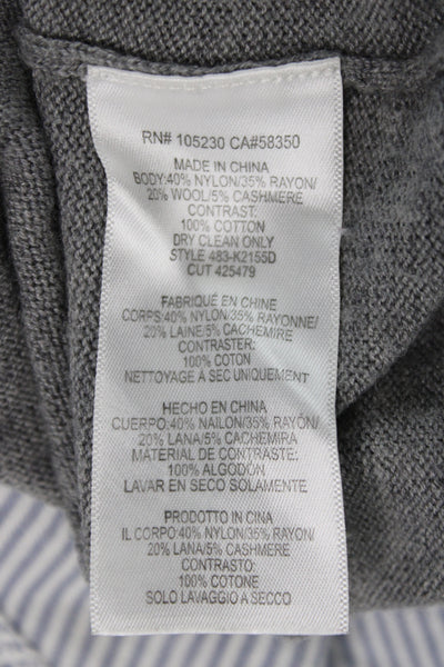 Joie Womens Pullover Sweater Gray Crew Neck Long Sleeve Preppy Size S