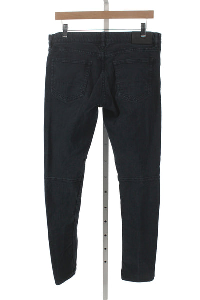 Belstaff Mens Skinny Biker Black Jeans Cotton Button Fly Size 33