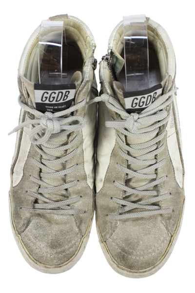 Golden Goose Deluxe Brand Womens High Top Slide Sneakers White Size 37 7