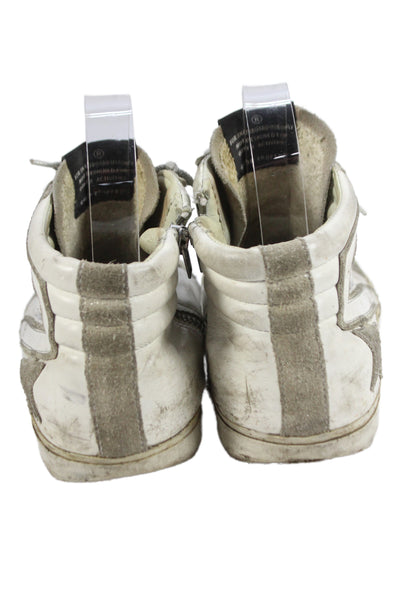 Golden Goose Deluxe Brand Womens High Top Slide Sneakers White Size 37 7