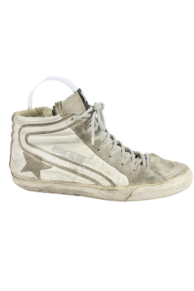 Golden Goose Deluxe Brand Womens High Top Slide Sneakers White Size 37 7