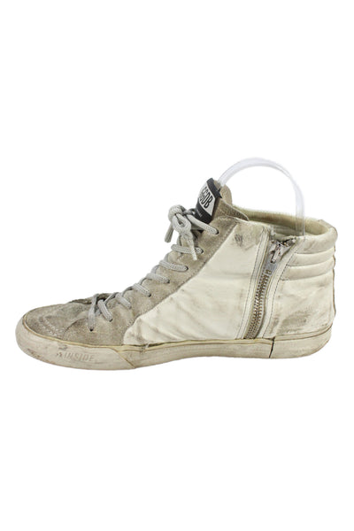Golden Goose Deluxe Brand Womens High Top Slide Sneakers White Size 37 7