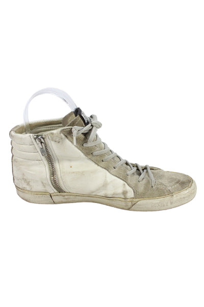 Golden Goose Deluxe Brand Womens High Top Slide Sneakers White Size 37 7