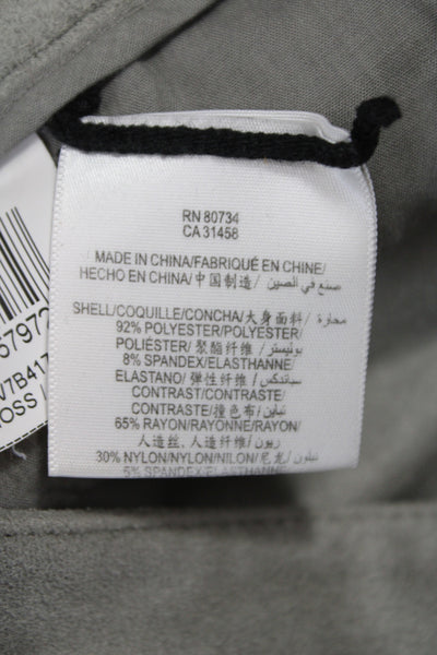 BCBG Max Azria Women Chino Shorts Gray Polyester Zip Size S