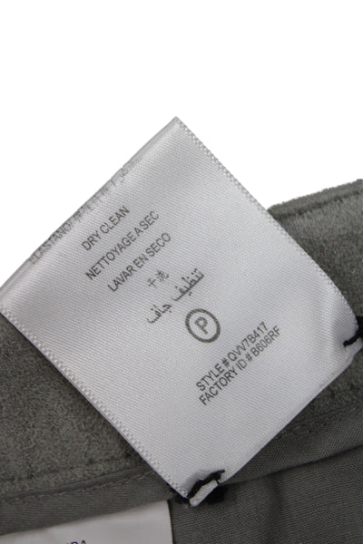 BCBG Max Azria Women Chino Shorts Gray Polyester Zip Size S