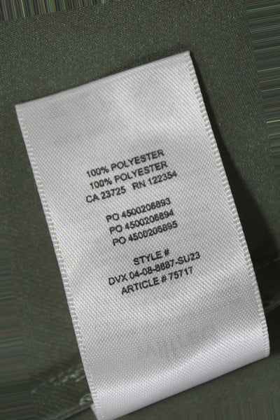Wilfred Women Slip Dress Green V-Neck Knee Length Sleeveless Polyester Size S
