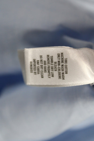 Bonobos Mens Cotton Blend Collared Button Front Top Blue Size 15.5