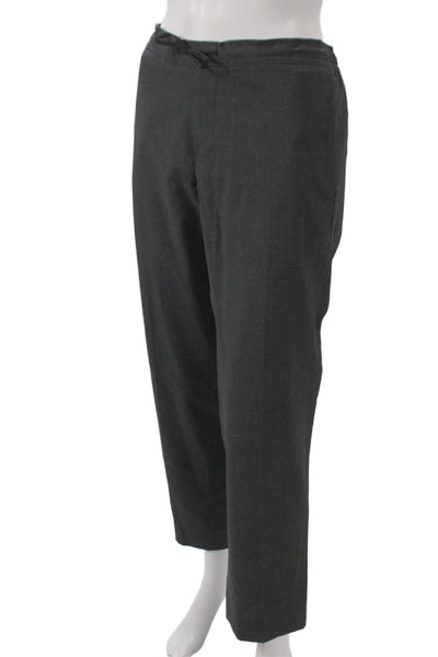 Sandro Womens Gray Wool Jogger Pants Drawstring Size 40