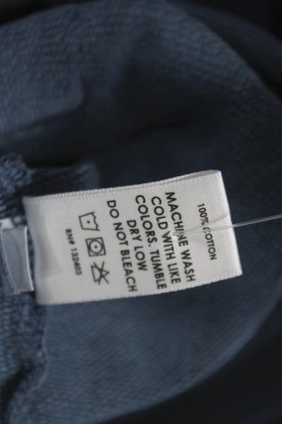 Cotton Citizen Womens Hooded T-Shirt Dress Blue Short Sleeve Pullover Size XS