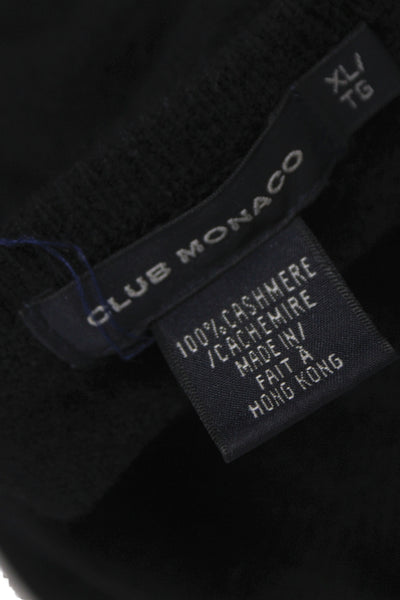 Club Monaco Women Black 100% Cashmere Crew Neck Pullover Long Sleeve Size XL