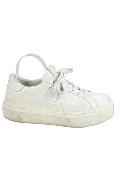 Givenchy Womens Leather Platform Low Top Lace Up Sneakers White Size 39 9
