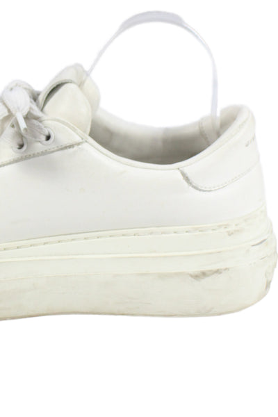 Givenchy Womens Leather Platform Low Top Lace Up Sneakers White Size 39 9