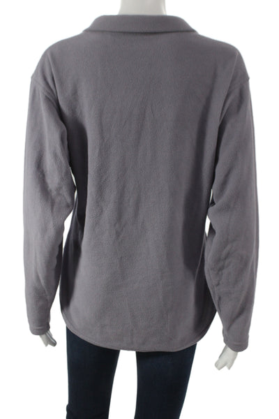Marmot Women Gray Collared Zip Pullover Sweatshirt Long Sleeve Size S