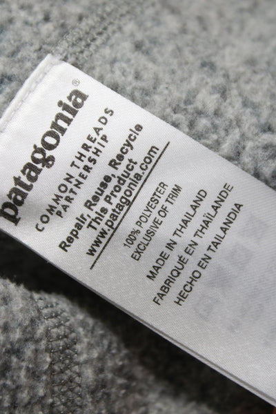 Patagonia Women Pullover Collared Gray Long Sleeve Polyester Fall Size M