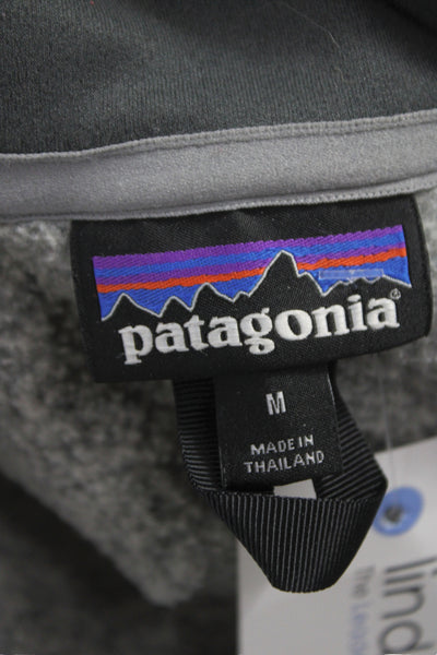 Patagonia Women Pullover Collared Gray Long Sleeve Polyester Fall Size M