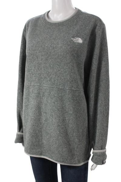 The North Face Mens Pullover Sweatshirt Gray Crew Neck Long Sleeve Size M