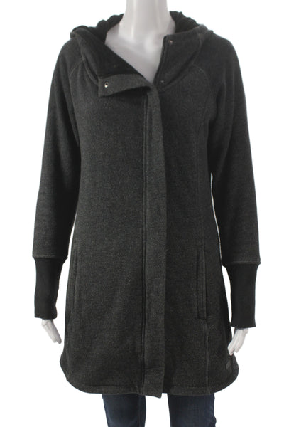 The North Face Womens Gray Parka Zip Front Cotton Fall Size M