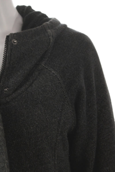 The North Face Womens Gray Parka Zip Front Cotton Fall Size M