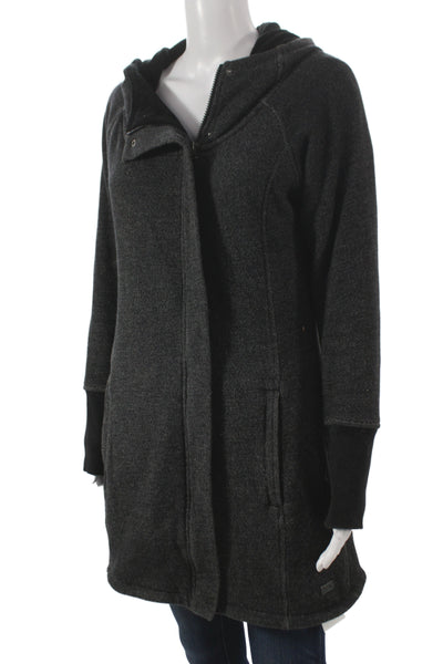 The North Face Womens Gray Parka Zip Front Cotton Fall Size M