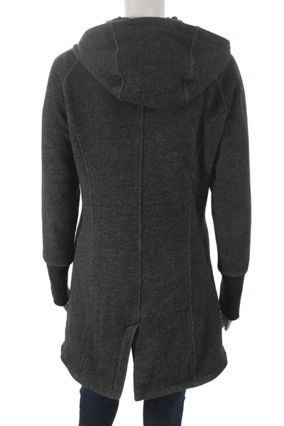 The North Face Womens Gray Parka Zip Front Cotton Fall Size M