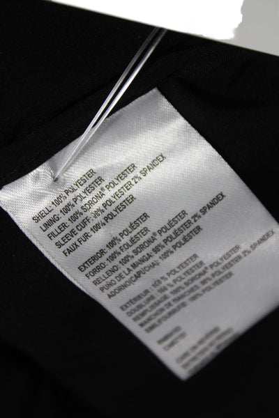 Calvin Klein Women Puffer Jacket Black Zip Polyester Winter Size L