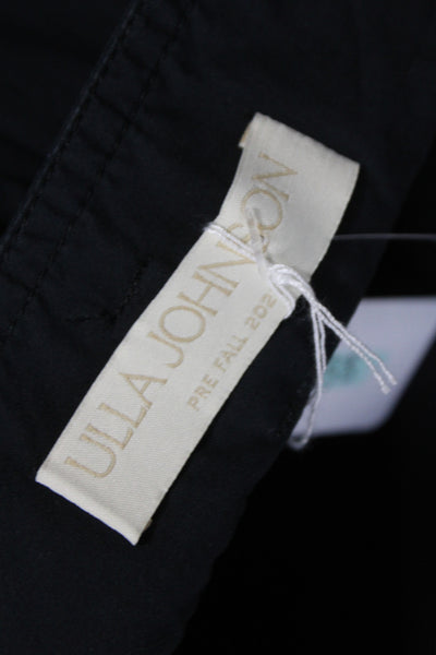 Ulla Johnson Womens Paperbag Shorts Black Cotton Zip Size 4