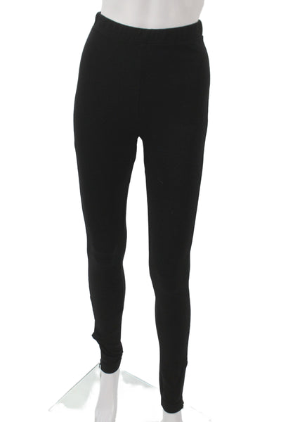 Toteme Women Ankle Leggings Black Viscose Blend Size S