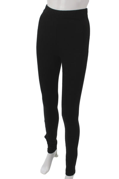 Toteme Women Ankle Leggings Black Viscose Blend Size S