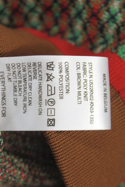 Wales Bonner Unisex Adults Cropped Argyle Polyester Pull On Pants Size 3