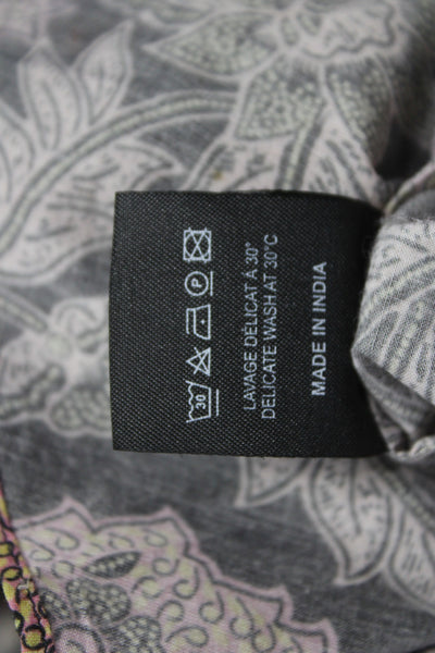 Isabel Marant Womens Black Paisley Mini Dress Cotton Short Sleeve Size 36