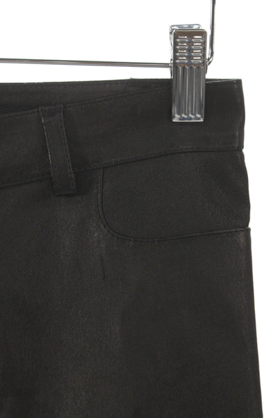 Sylvie Schimmel Womens Biker Lamb Leather Pants Black Size 34