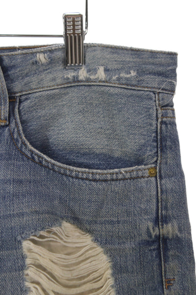 Frame Womens Cut-Off Shorts Blue 100% Cotton Button Size 27