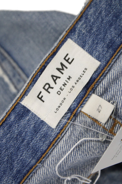 Frame Womens Cut-Off Shorts Blue 100% Cotton Button Size 27
