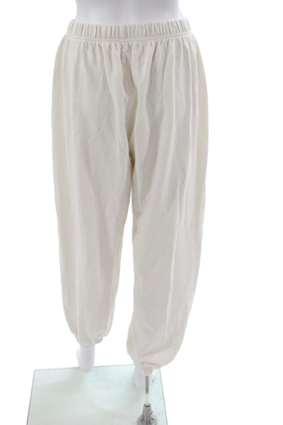 Tiger & Eloise by Stoney Clover Lane Womens Cotton Sweatpants White Size L
