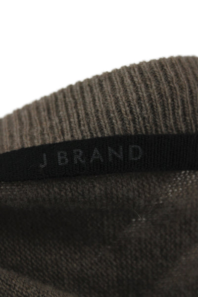J Brand Womens Cashmere V-Neck Pullover Sweater Brown Size M