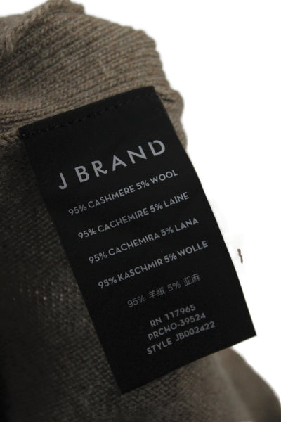 J Brand Womens Cashmere V-Neck Pullover Sweater Brown Size M