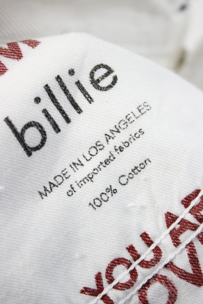 Amo Women Straight Cotton Jeans White Inseam 27 Size 29