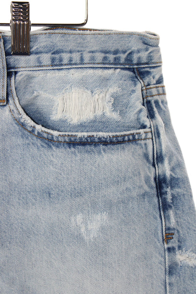Frame Womens Cut-Off Shorts Blue 100% Cotton Button Size 29