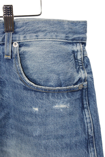 Amo Women Cut-Off Shorts Blue 100% Cotton Button Casual Size 29