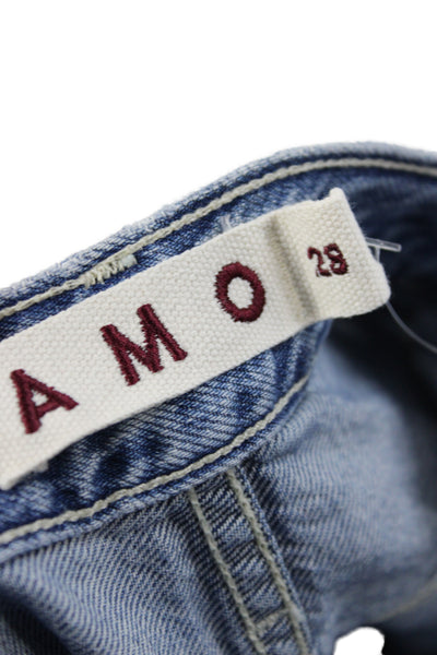 Amo Womens Cropped Blue Jeans Size 28