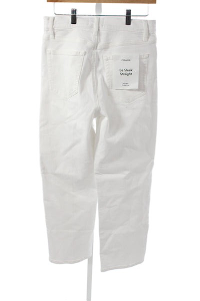 Frame Womens Straight White Jeans Cotton Size 29