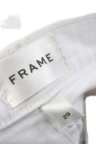 Frame Womens Straight White Jeans Cotton Size 29
