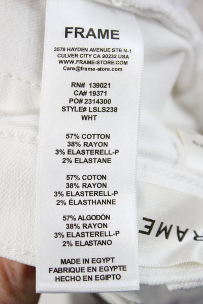 Frame Womens Straight White Jeans Cotton Size 29