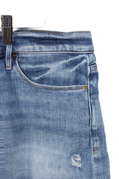 Frame Womens Cut-Off Blue Cotton Shorts Size 30