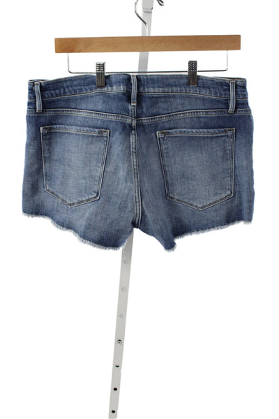 Frame Womens Cut-Off Blue Cotton Shorts Size 30