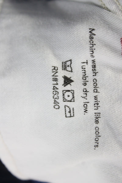Amo Womens Wide Leg Jeans Blue Cotton Button Size 29