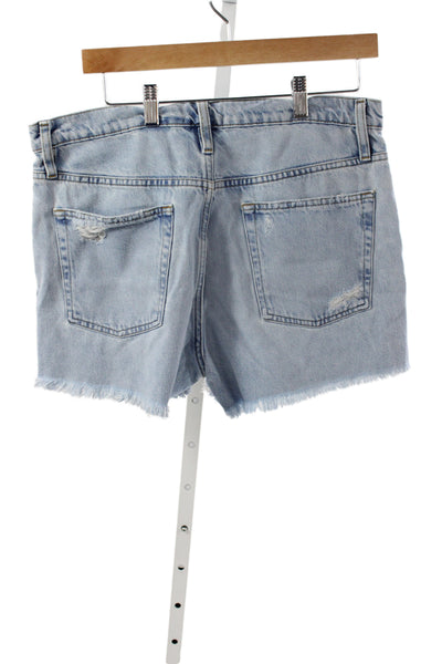 Frame Womens Cut-Off Shorts Blue Regenerative Cotton Button Size 29