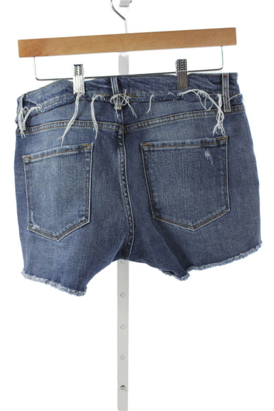 Frame Womens Cut-Off Blue Cotton Shorts Size 29