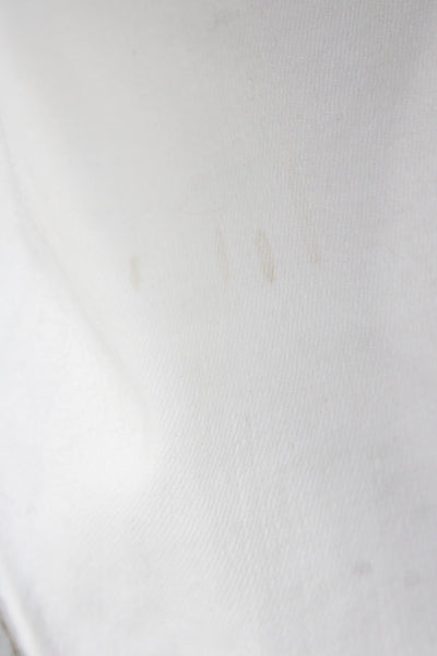 Frame Womens Cropped White Cotton Jeans Button Size 29