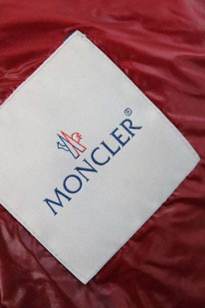 Moncler Boys Camouflage Print Hooded Puffer Vest Jacket Blue Size 10